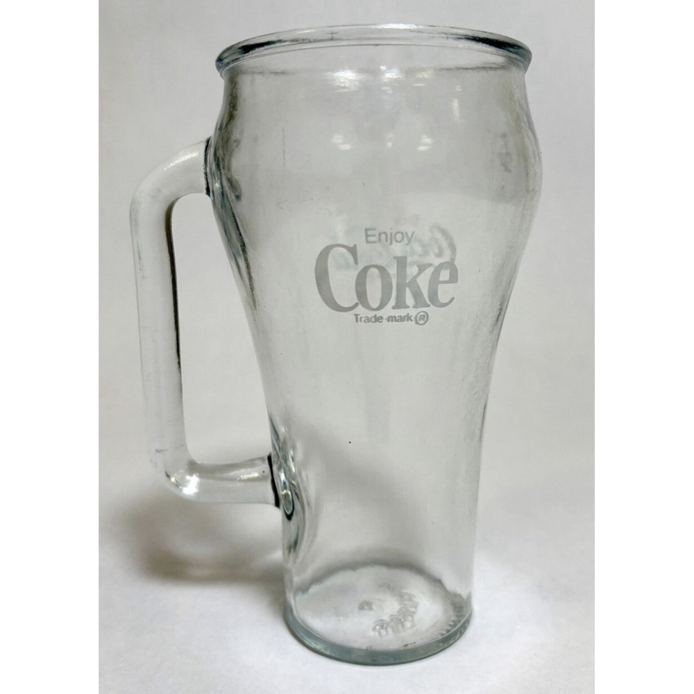 Clear Coca Cola Drinking Glass‎ With Handle Libbey Canada 6 On Bottom